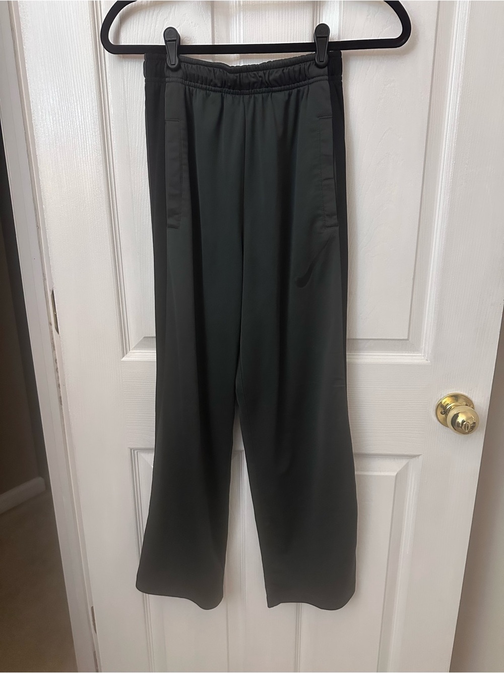 Nike Dri-Fit Charcoal and Black Track Pants Size Boys XL